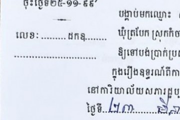 ដីកាបង្គាប់ឱ្យចូលមកបង់ប្រាក់ប្រដាប់ក្តីក្រៅពីពន្ធ
